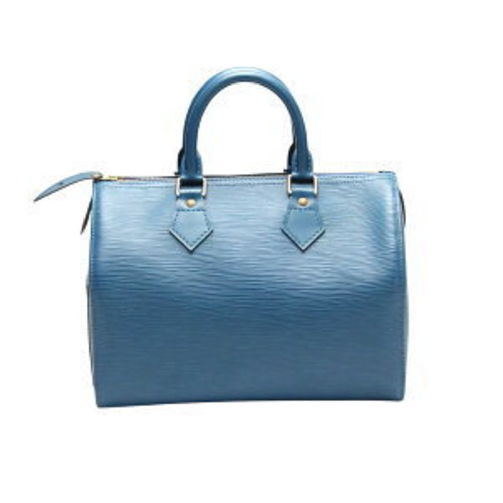 Louis Vuitton Epi Speedy LV Blue Handbag Leather SS
